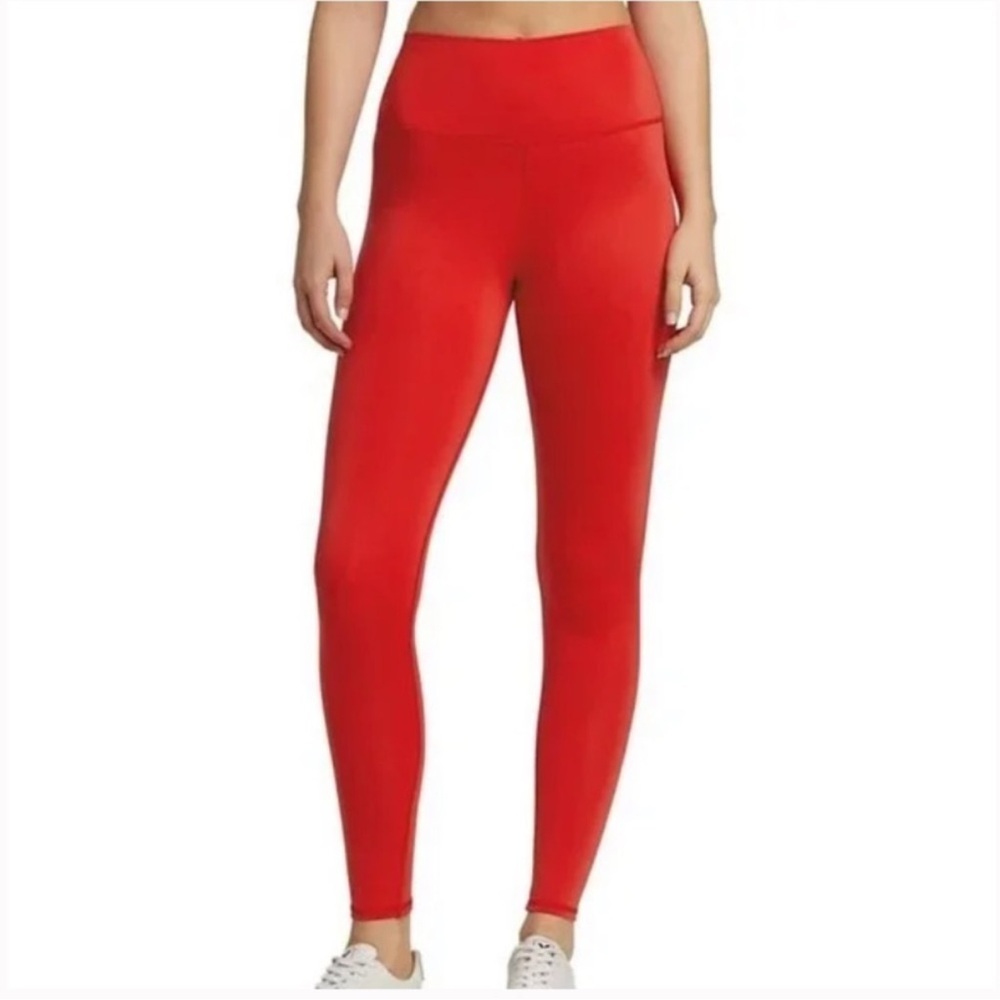 NWOT Alice + Olivia Aaron Bright Poppy Red High-rise Leggings SzXS